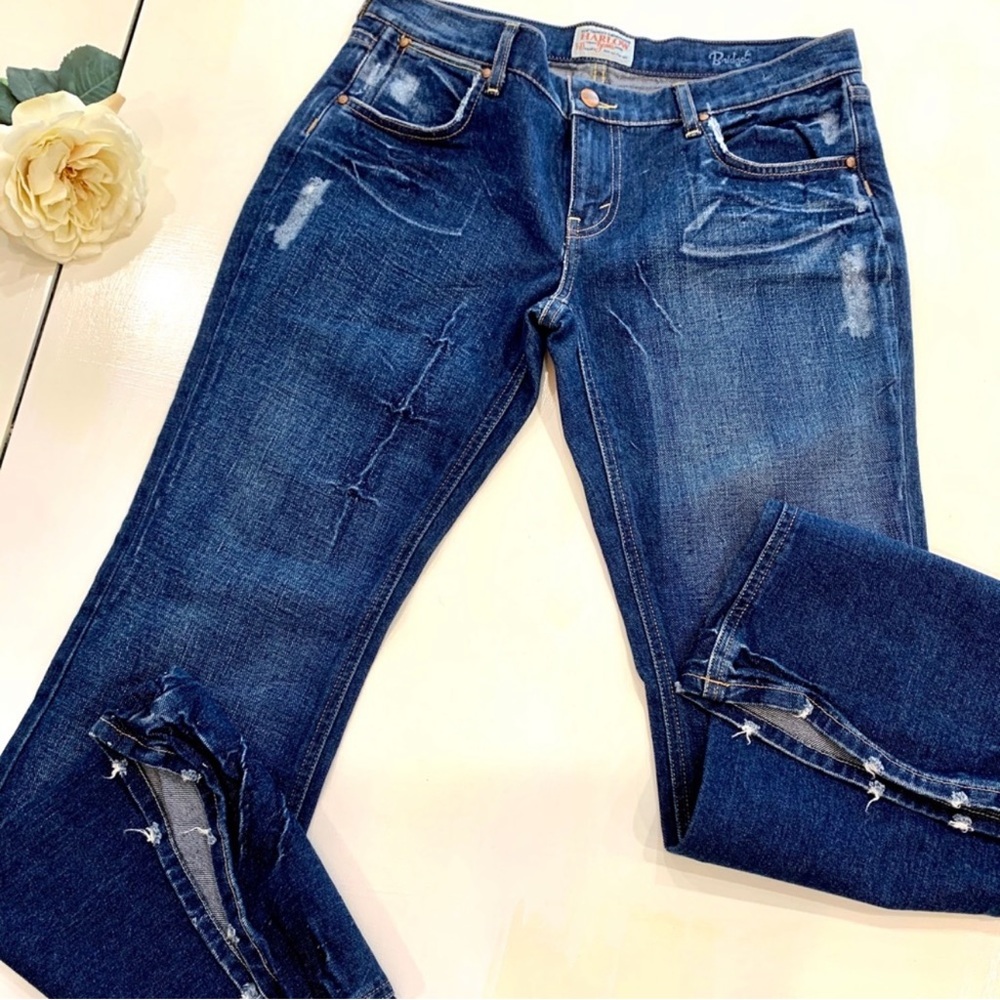 Harlow “Bridget” Mid Rise Distressed Jeans
